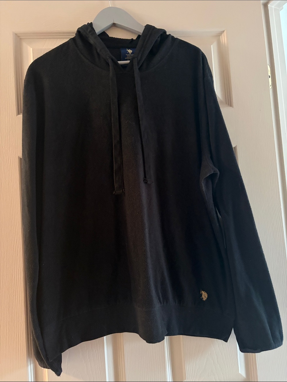 U.S. Polo Assn. Women's Black Hooded Pullover